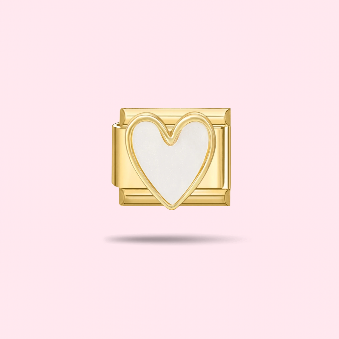 🤍 Charm Cœur Nacré