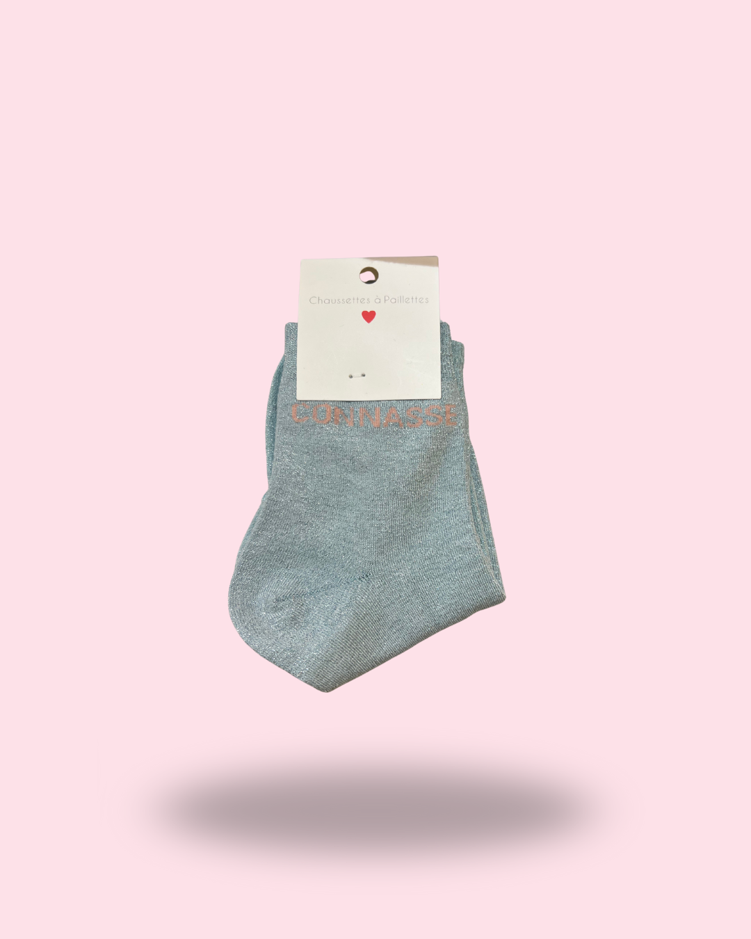 chaussettes pailletées bleu ciel – Connasse