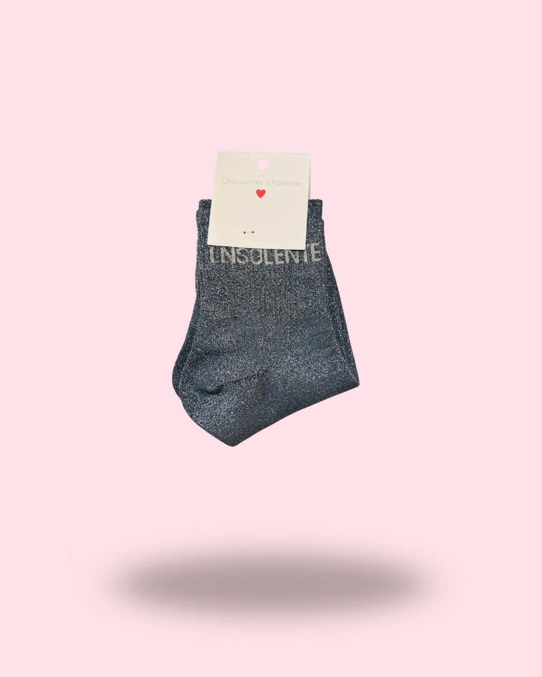 chaussettes pailletées grises – Insolente
