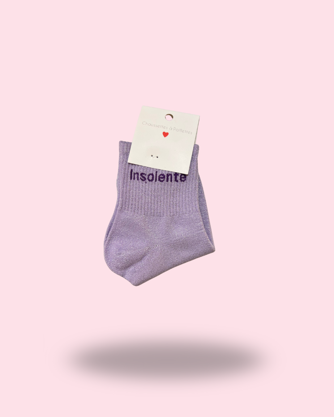 chaussettes pailletées mauves – Insolente