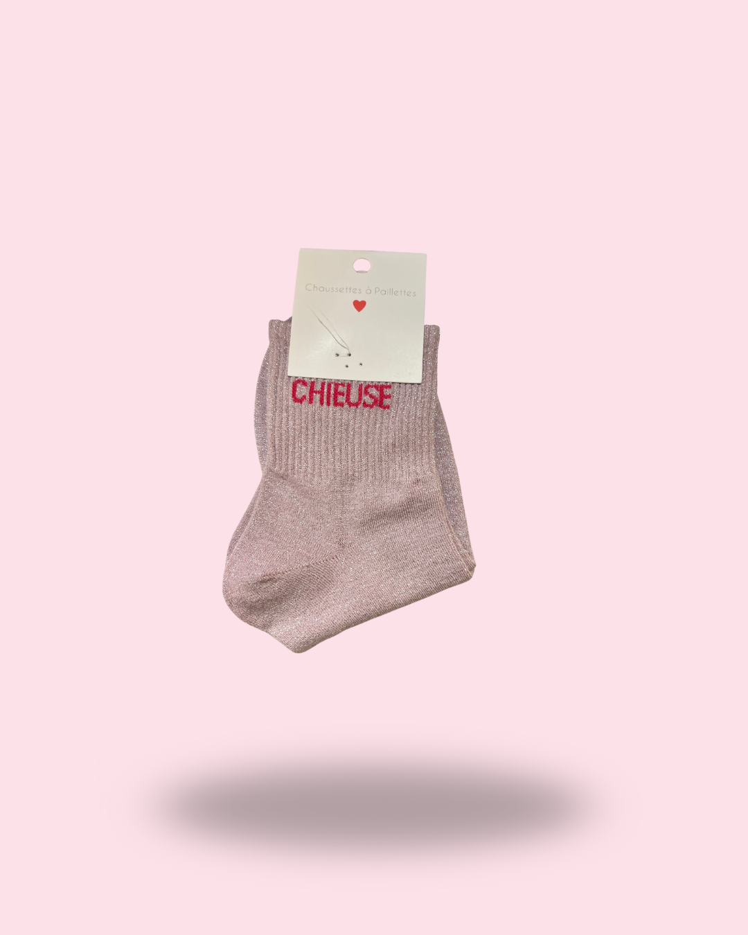 chaussettes pailletées roses – Chieuse