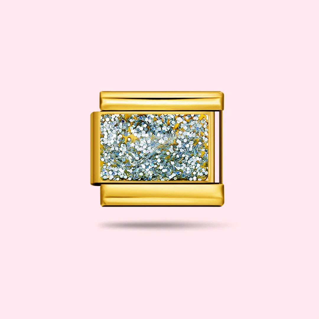 ✨ Charm Pailleté Argent