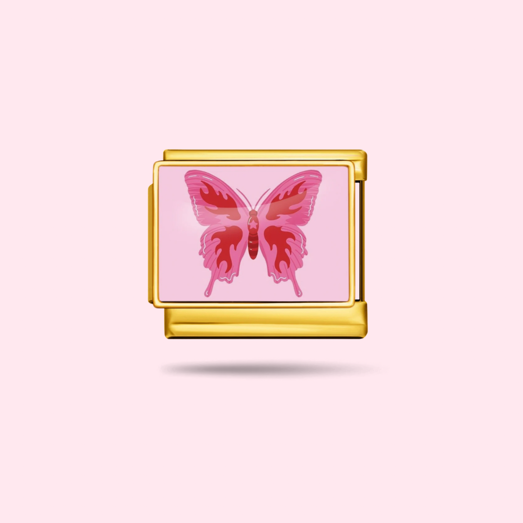 🦋 Charm Papillon Rose