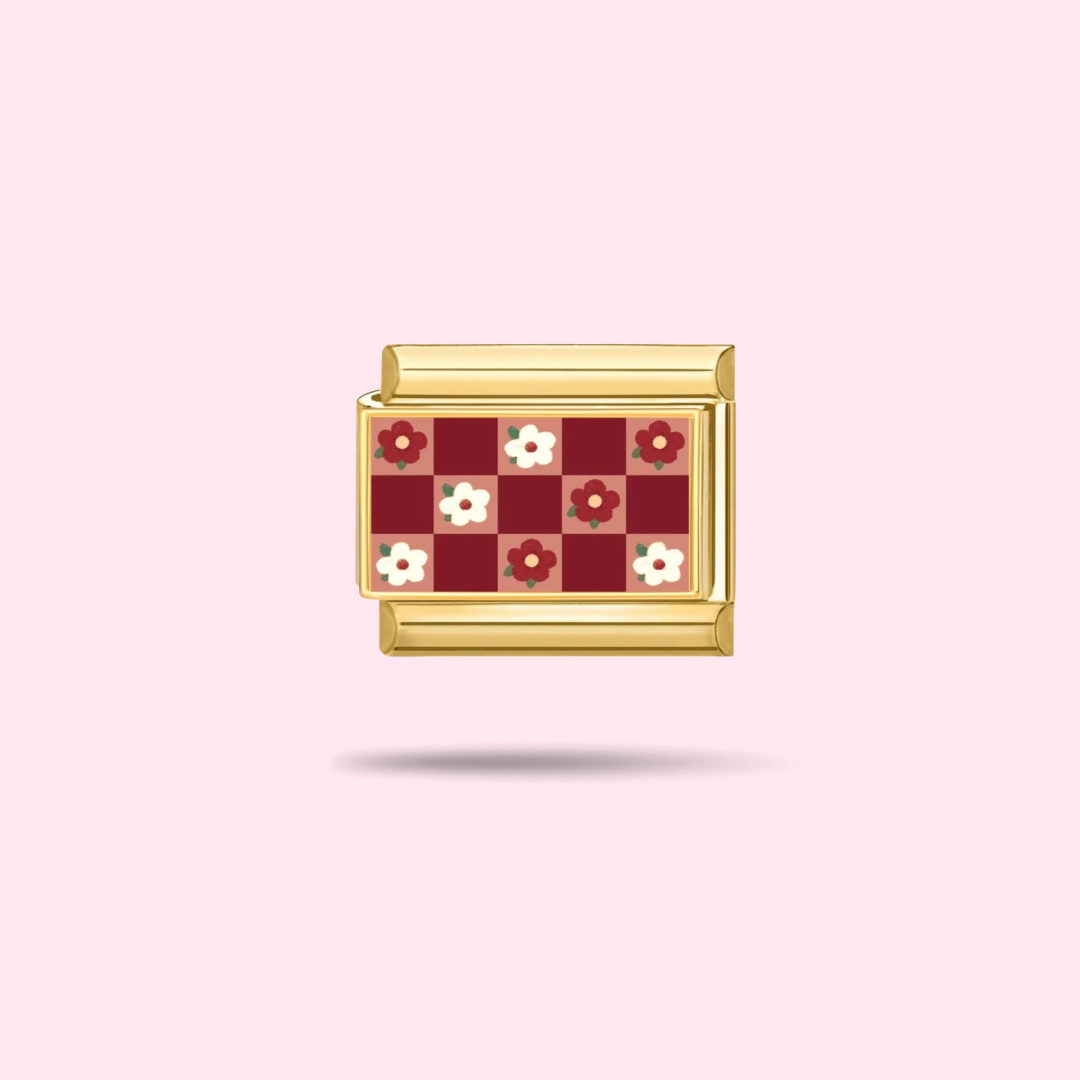 🌼 Charm Floral Checkerboard