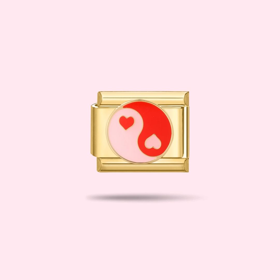 ☯️ Charm Yin Yang Cœurs