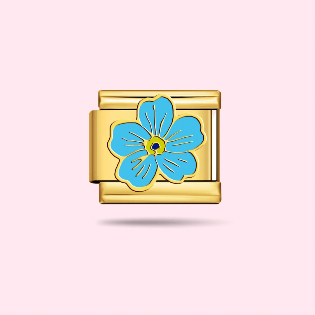🌸 Charm Fleur Bleue