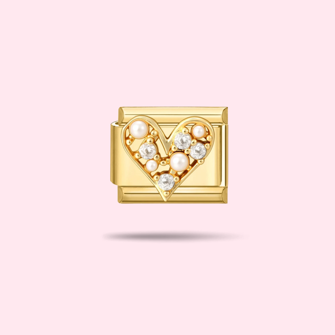 💖 Charm Cœur Perlé