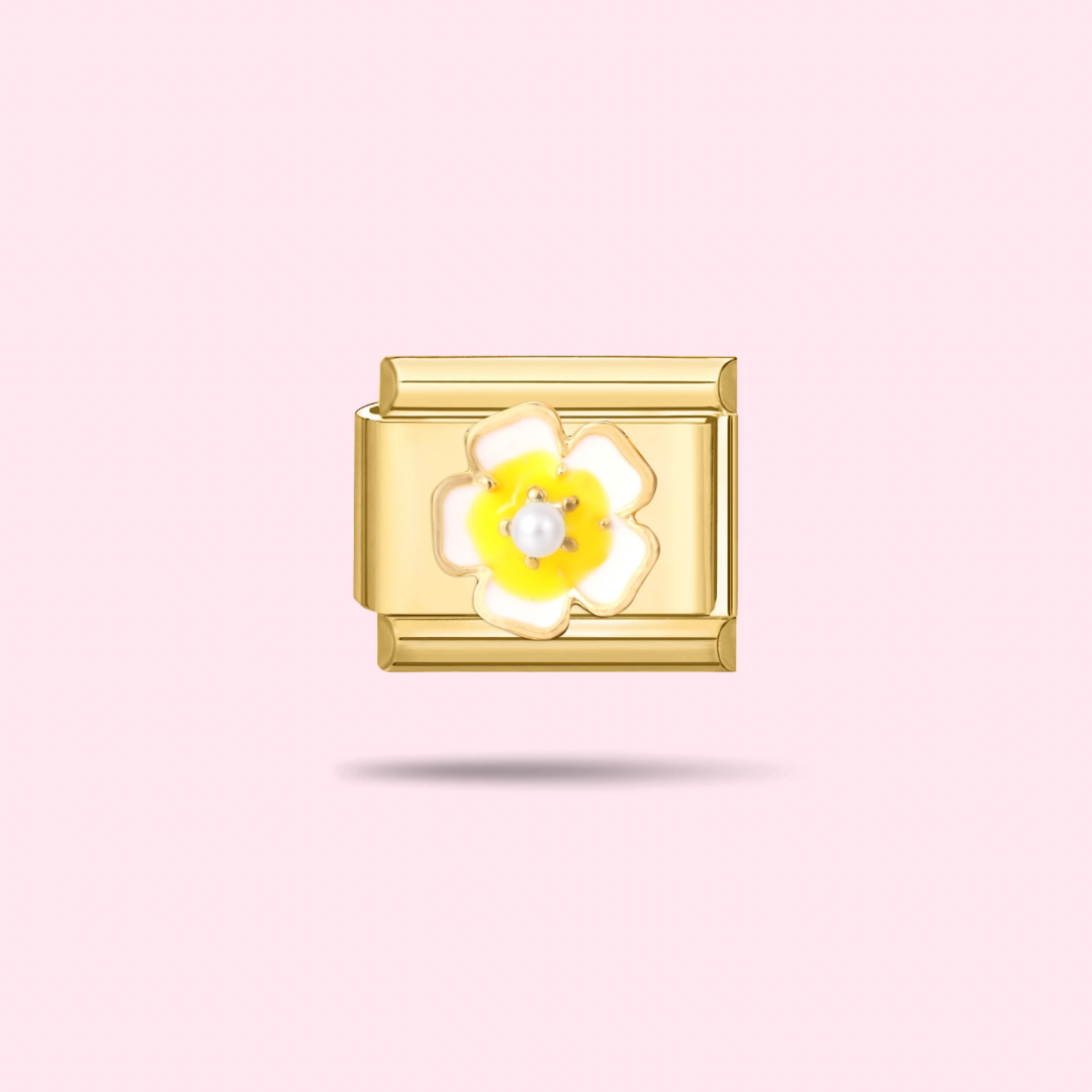 🌼 Charm Fleur Perlée
