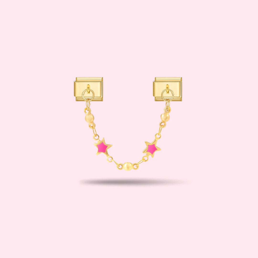 ✨ Double Charm Étoiles Roses