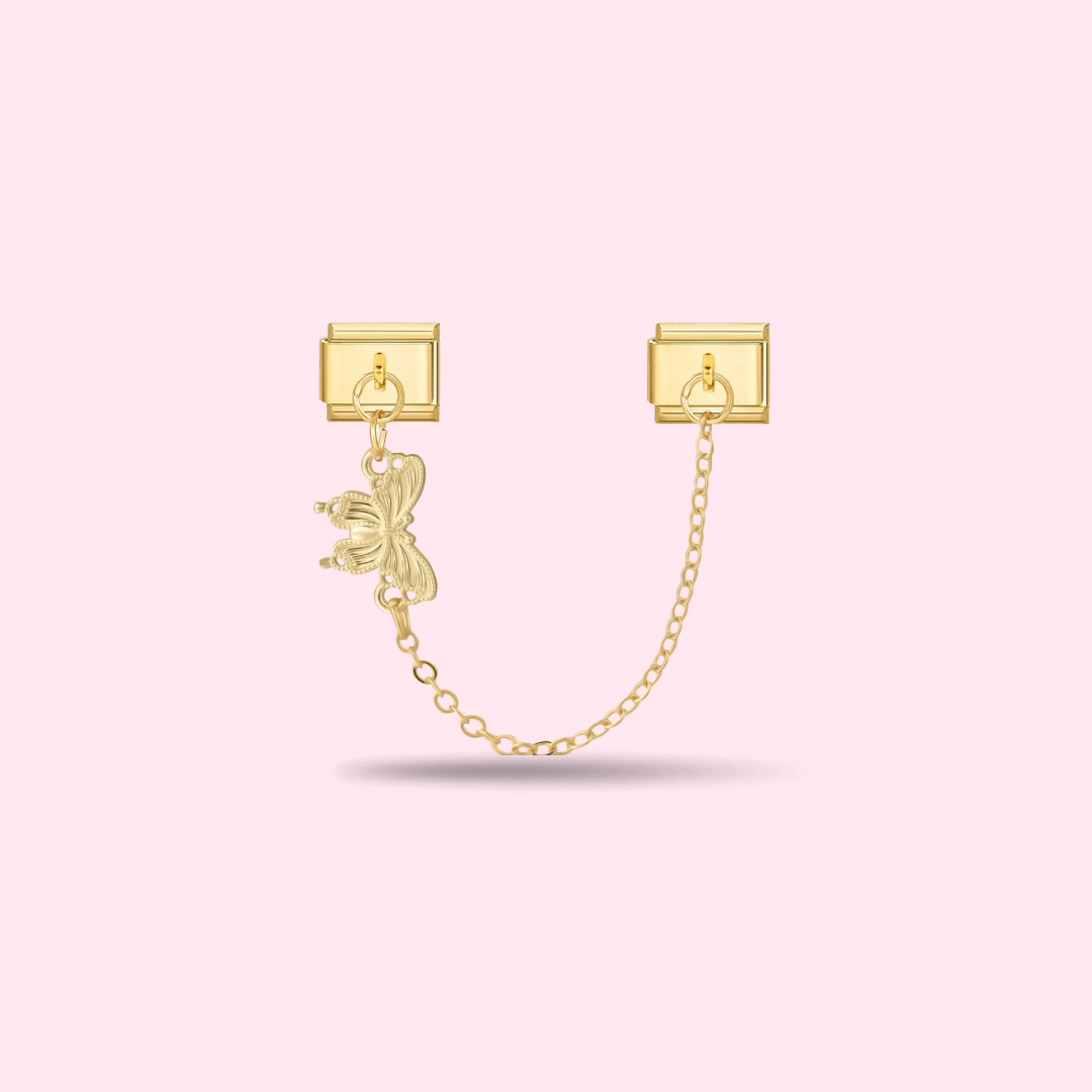 ✨ Double Charm Papillon Doré