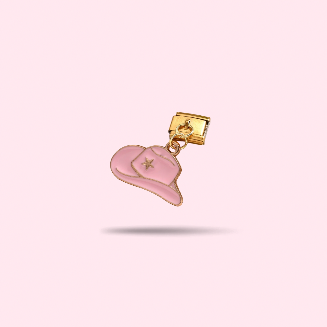 🤠 Charm Pendentif Chapeau Cowboy Rose