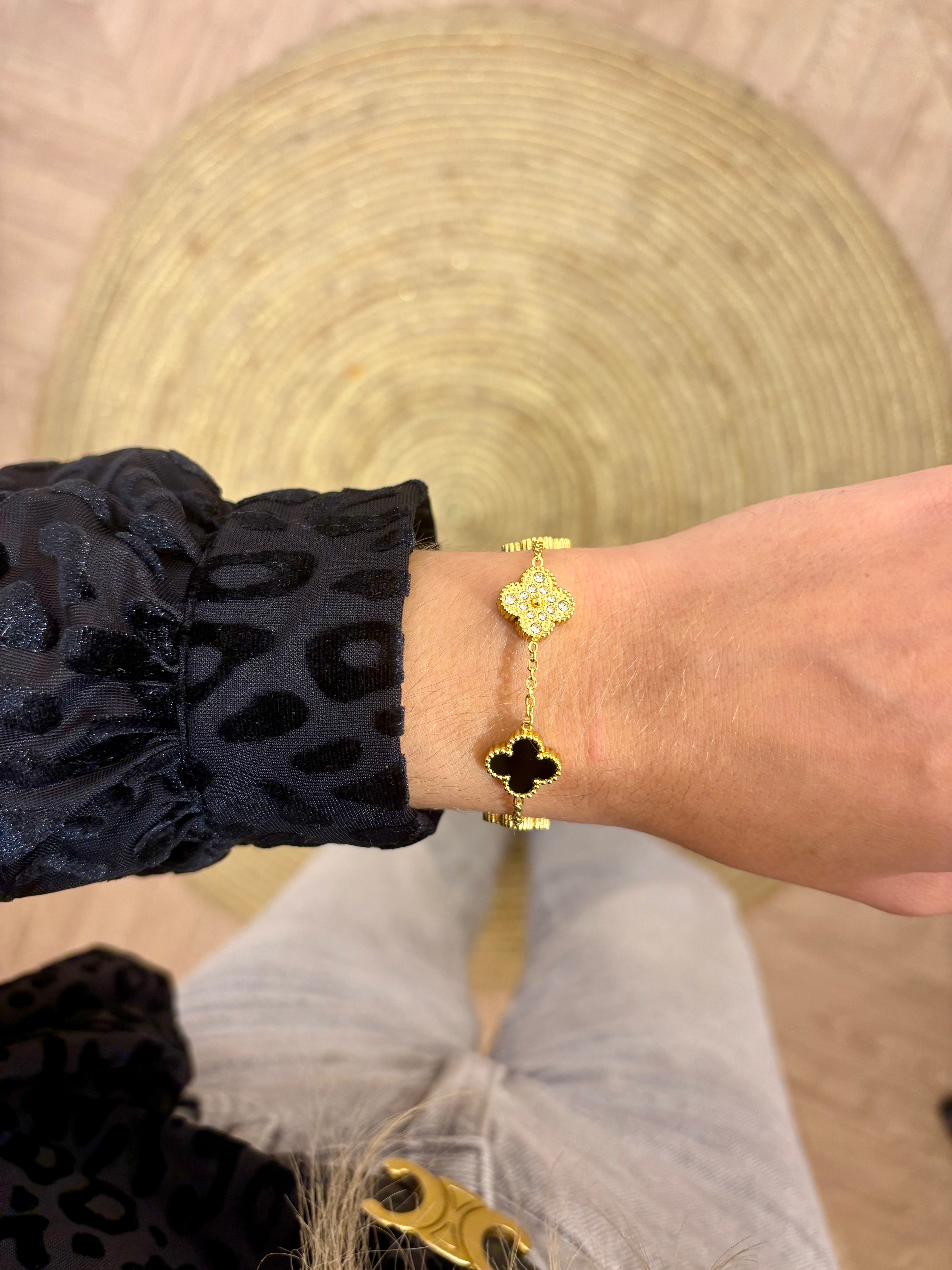 Bracelet – Valentin Noir Strass