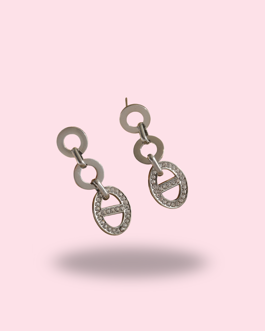 Boucles d’oreilles Nova Marine – Argentées & Strass