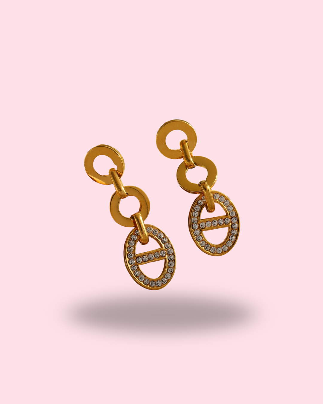 Boucles d’oreilles Nova Marine – Doré & Strass