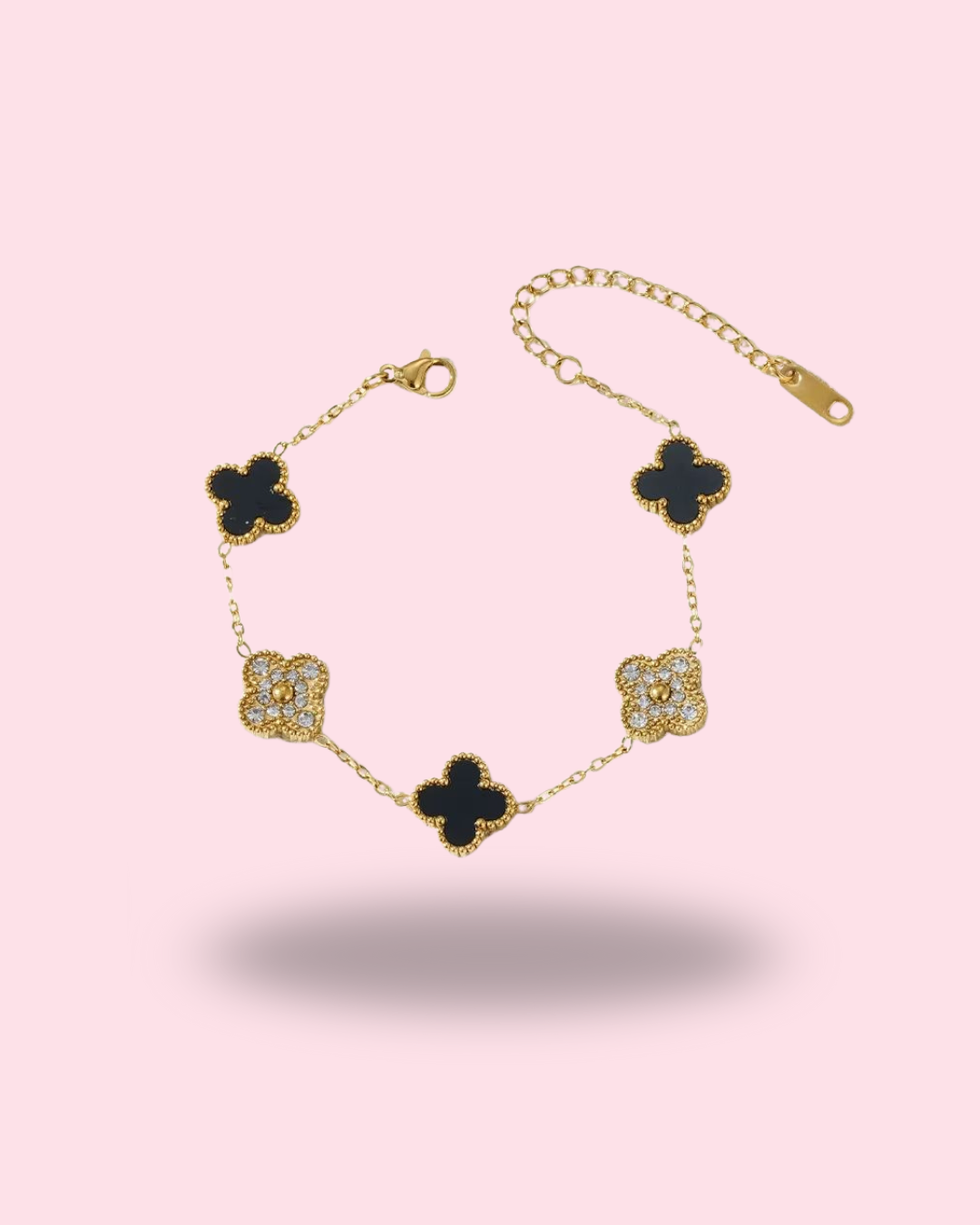 Bracelet – Valentin Noir Strass